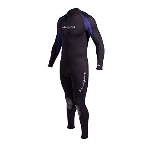 Neo-Sport NeoSport 7/5mm Men\'s Jumpsuits Scuba Wetsuit-Black/Blue-Medium