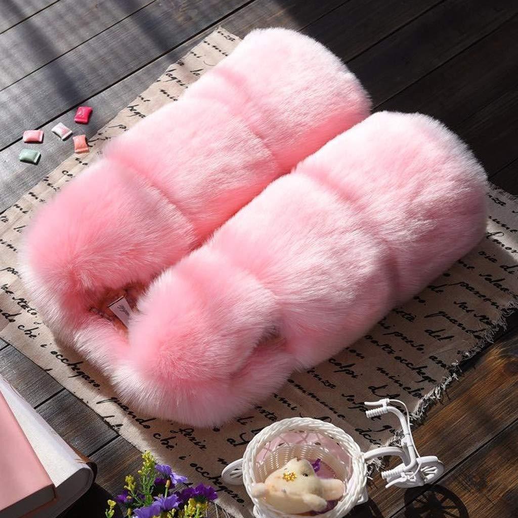 NineFit Basics Toddler Girl Faux Vest Coat Winter Warm Outerwear Baby Kids Furry Vest Jacket Cute Thick Soft Puffy (Pink, 24 Months)