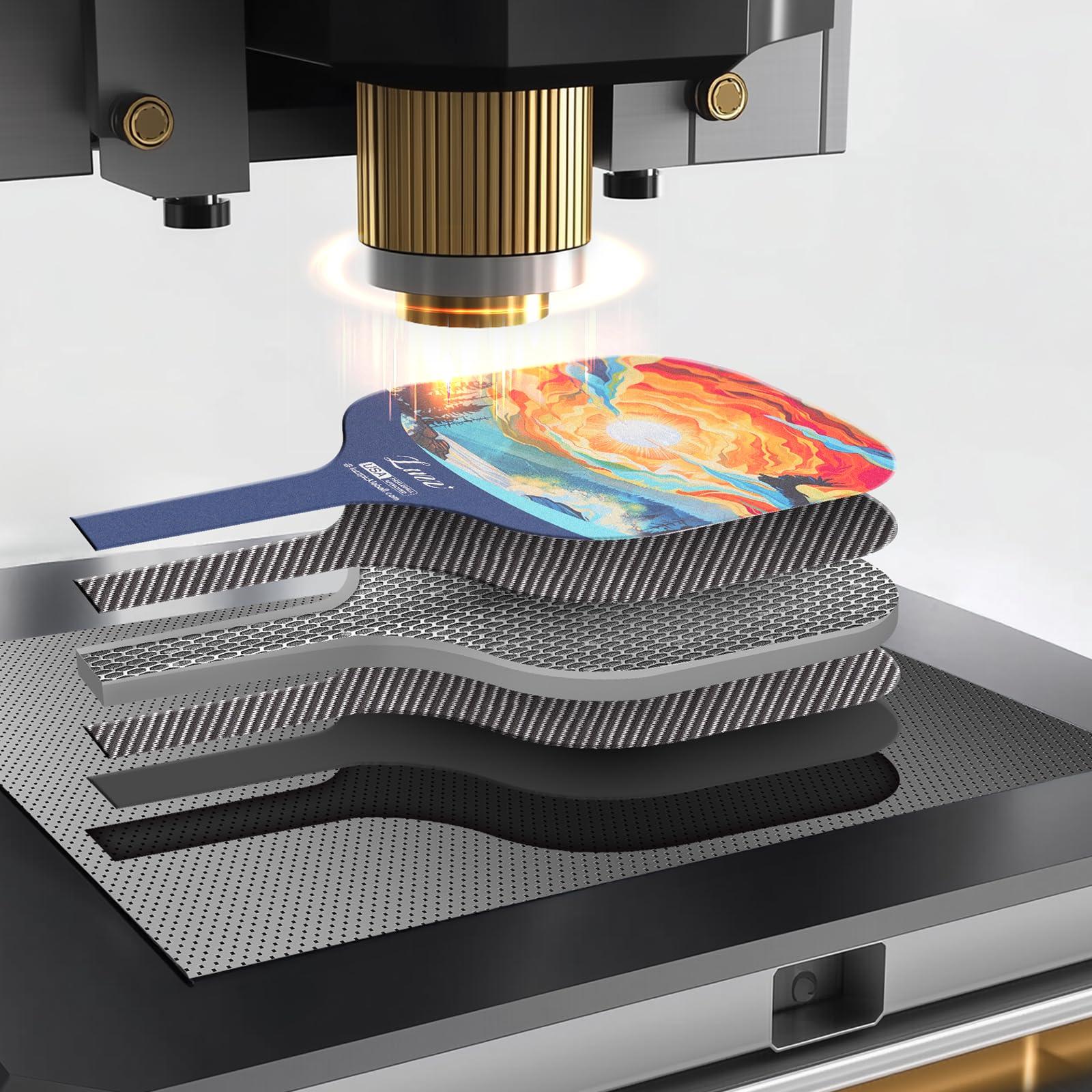 LUZZ PICKLE Luzz Carbon Fiber Pickleball Paddles, Sandblasted Surface USAPA Approved Pickleball Rackets for Beginners Increased Spin Control Pickle Ball Paddle Set for Men,Women,Pros,Adults,Sunset