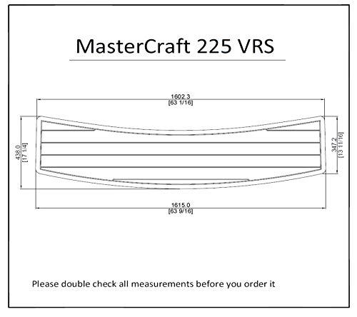 ZY ZY MasterCraft 225 VRS Swim Platform Pad 1/4" 6mm EVA Teak Decking (Light Brown with Black Lines)