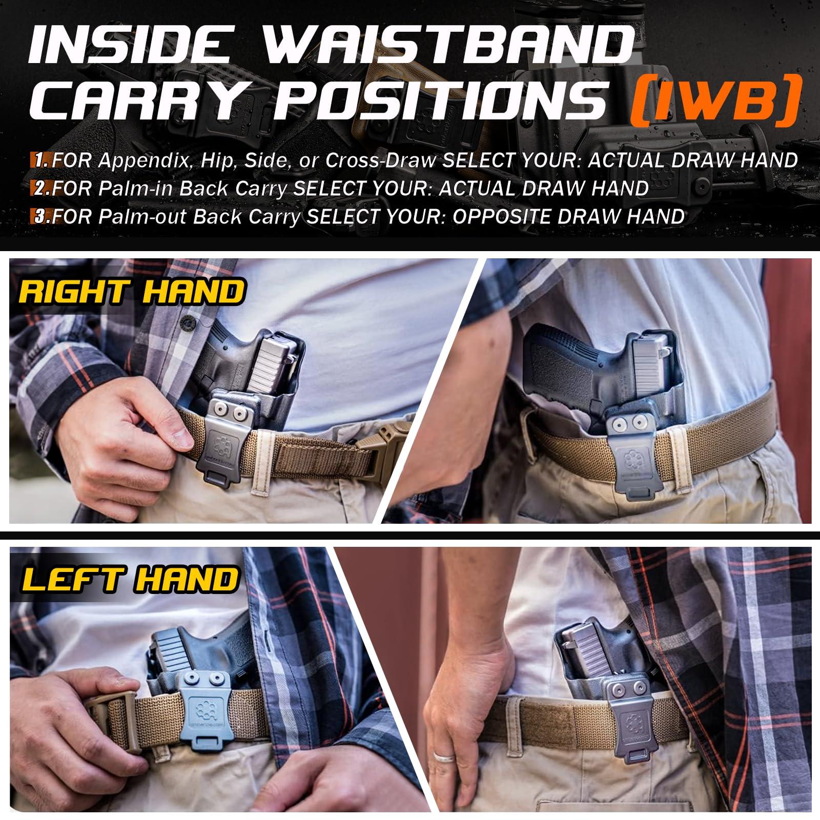 Amberide Premium KYDEX Holster Fit: S&W SD9 VE & SD40 VE Pistol - Inside & Outside Waistband Concealed Carry, Adjustable Cant, IWB & OWB for Ultimate Comfort & Stability