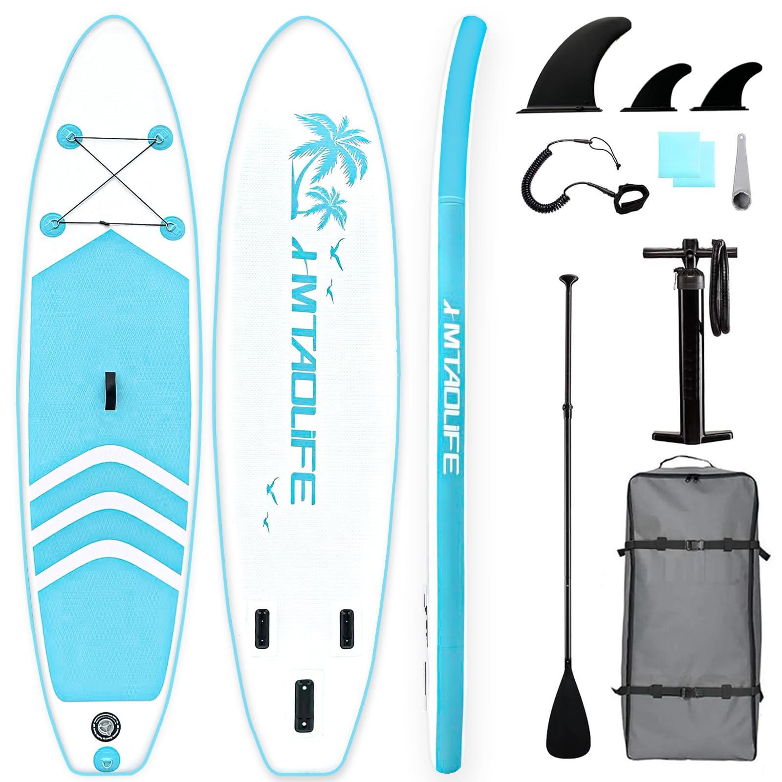 Hmtaolife Hmtaolife Inflatable Stand Up Paddle Board, Inflatable Paddle Board with SUP Paddle Board Accessories, Non-Slip Comfort Deck for Youth and Adults