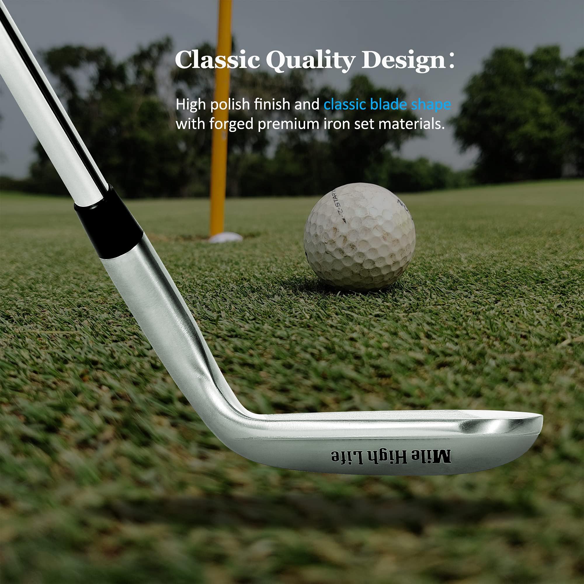 Mile High Life Mile High Life Golf Wedges | Entry Level Golf Sand Wedge Sets | Beginners Golf Gap Wedge Sets | Lob Wedge Golf Clubs for Men & Women (50/54/58 Degree Wedge Right Hand)