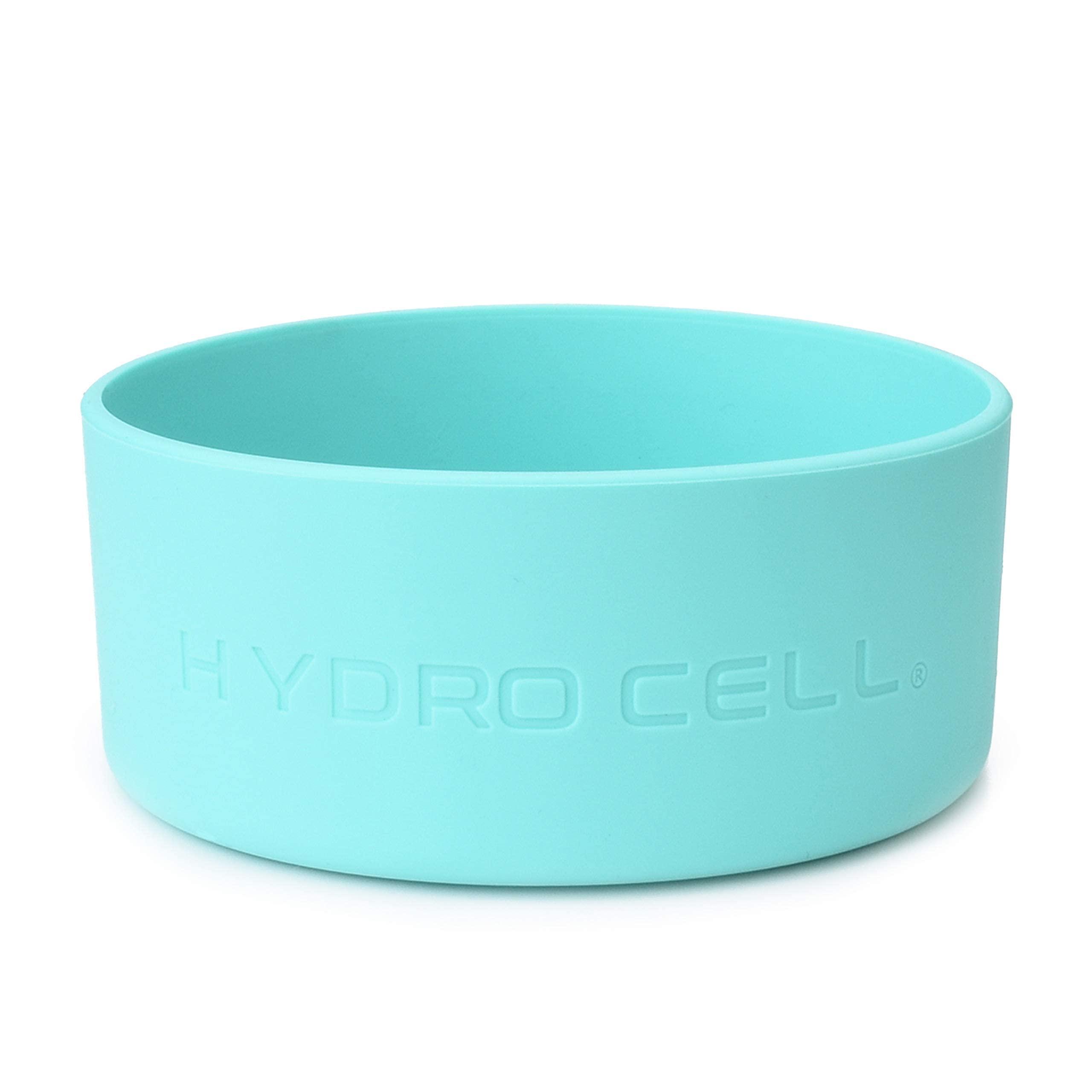 HYDRO CELL HYDRO CELL Stainless Steel Water Bottle w/Straw & Wide Mouth Lids (Teal 24oz with Teal Protective Silicone Bottom Boot, Teal/White Paracord Handle and Teal Sports Cap w/Straw)