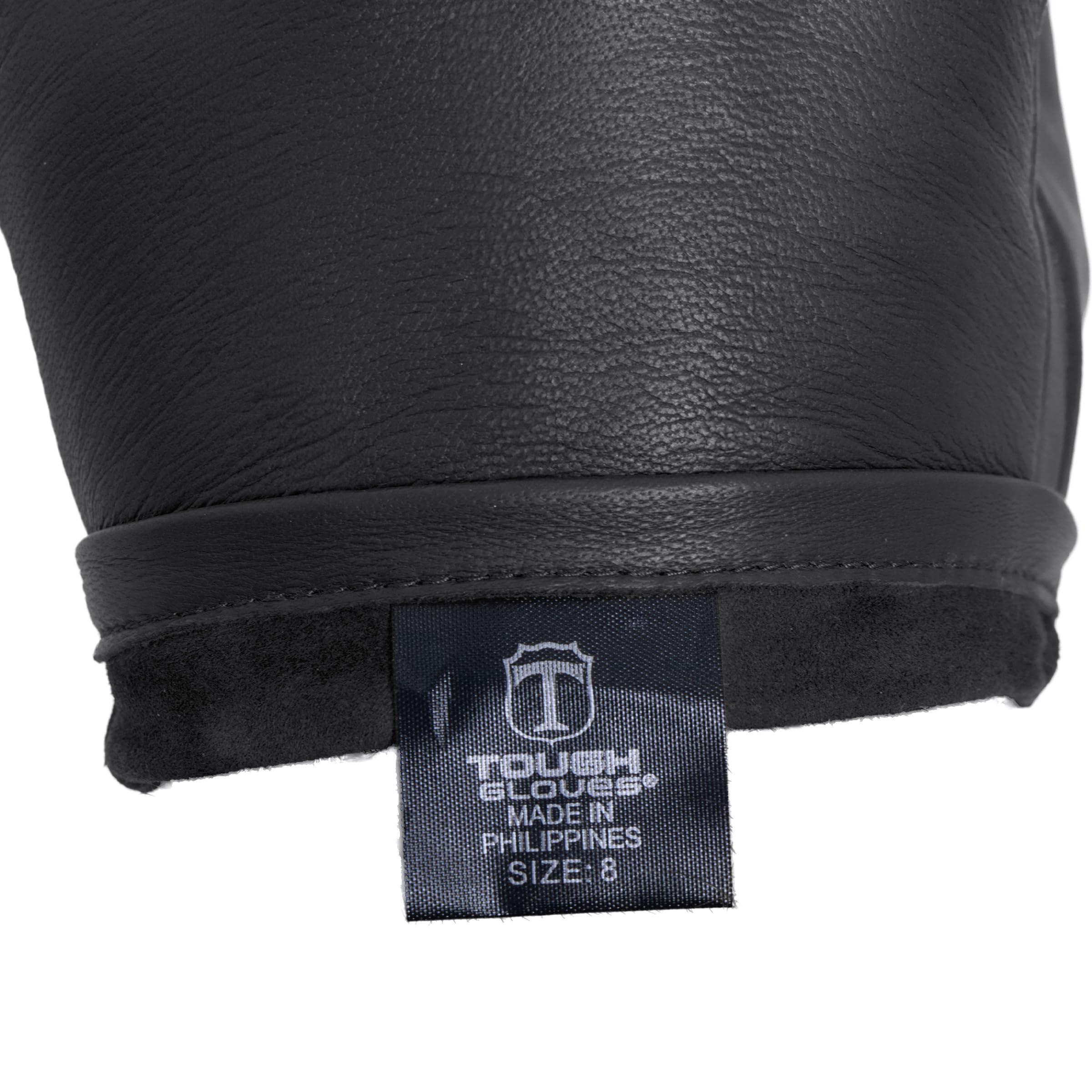 Tough Gloves Tough Gloves Patrol-X Ultra Thin Leather Gloves, TD301 Black Size 12