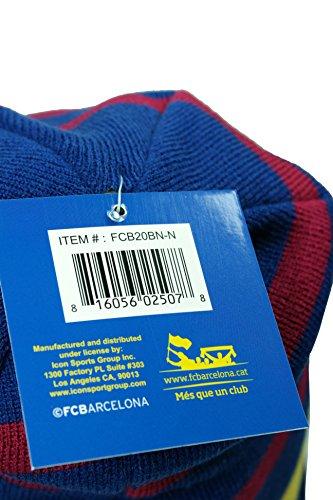 F.C. Barcelona Official FC Barcelona Beanie Knit Hat Cap Gorro Gorra