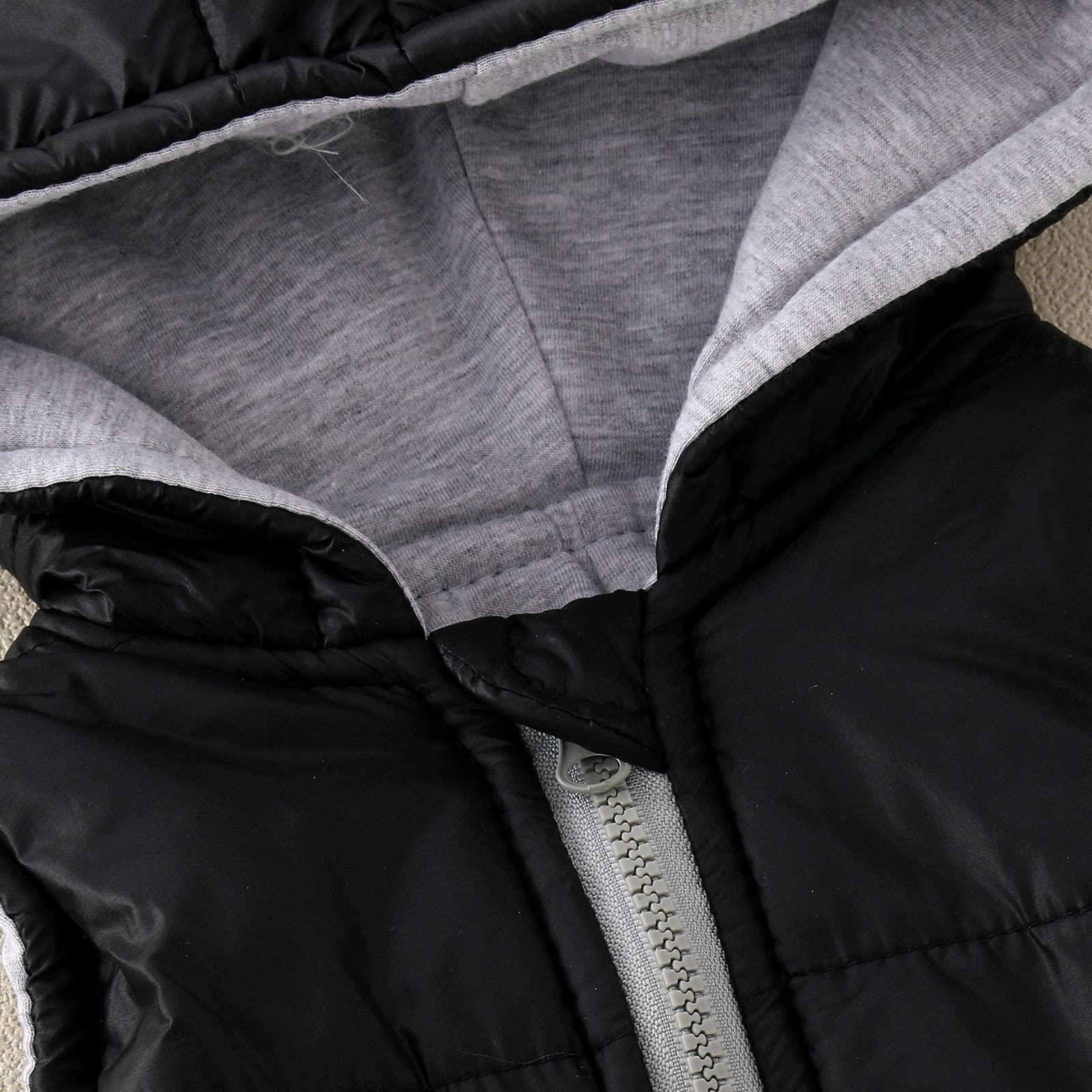 YDNGF YDNGF Toddler Baby Girl Hoodies Vest Outwear 3D Dinosaur Sleeveless Waistcoat Warm Jacket 6M-6Y (Black, 12-18 Months)