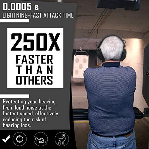 PROHEAR PROHEAR Digital Electronic Shooting Ear Protection Muffs with GEP02 Gel Ear Pads, Hunting Sound Amplification Earmuffs, NRR 23dB Low Profile Hearing Protection for Gun Range - Black