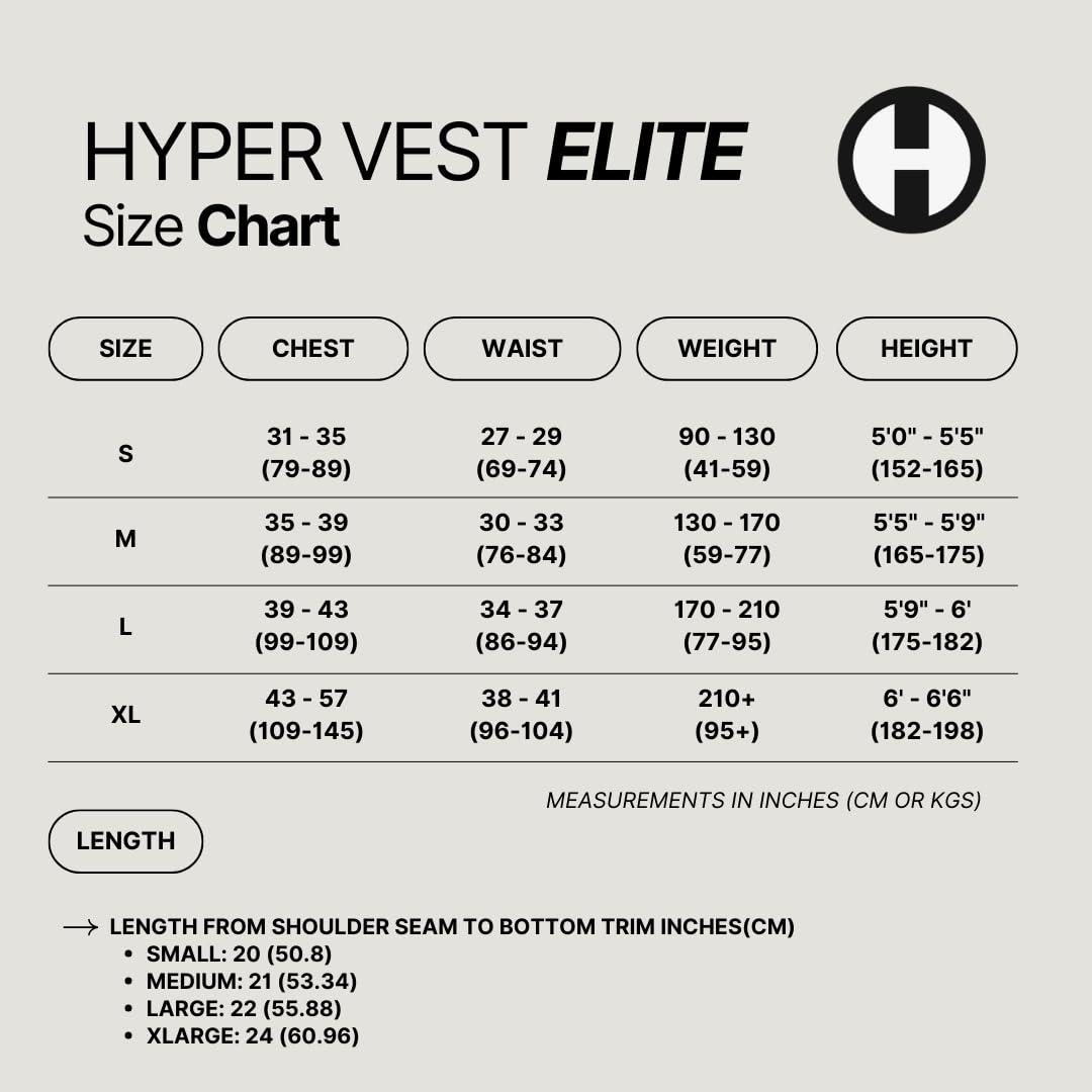 HYPERWEAR HYPERWEAR Hyper Vest ELITE Weighted Vest (Medium 10 lbs) Adjustable Stretch CORDURA Fabric Zipper Thin Steel Weights for Running Strength Endurance Walking