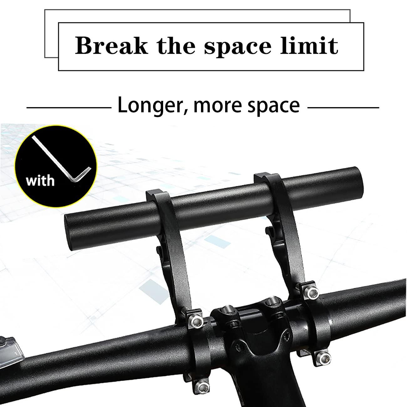 XNX Bike Bicycle Double Handlebars Extender Extension,7.87 inches/20CM Aluminum Alloy Bike Bracket Accessories,for Bike Mounts,Bicycle Extender Bars,for 20mm-32mm Bars Caliber