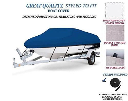 SBU 7.6 oz Solution Dyed Polyester Blue, Styled to FIT Boat Cover Compatible for MAKO 2100 BAYSHARK 1999-2002