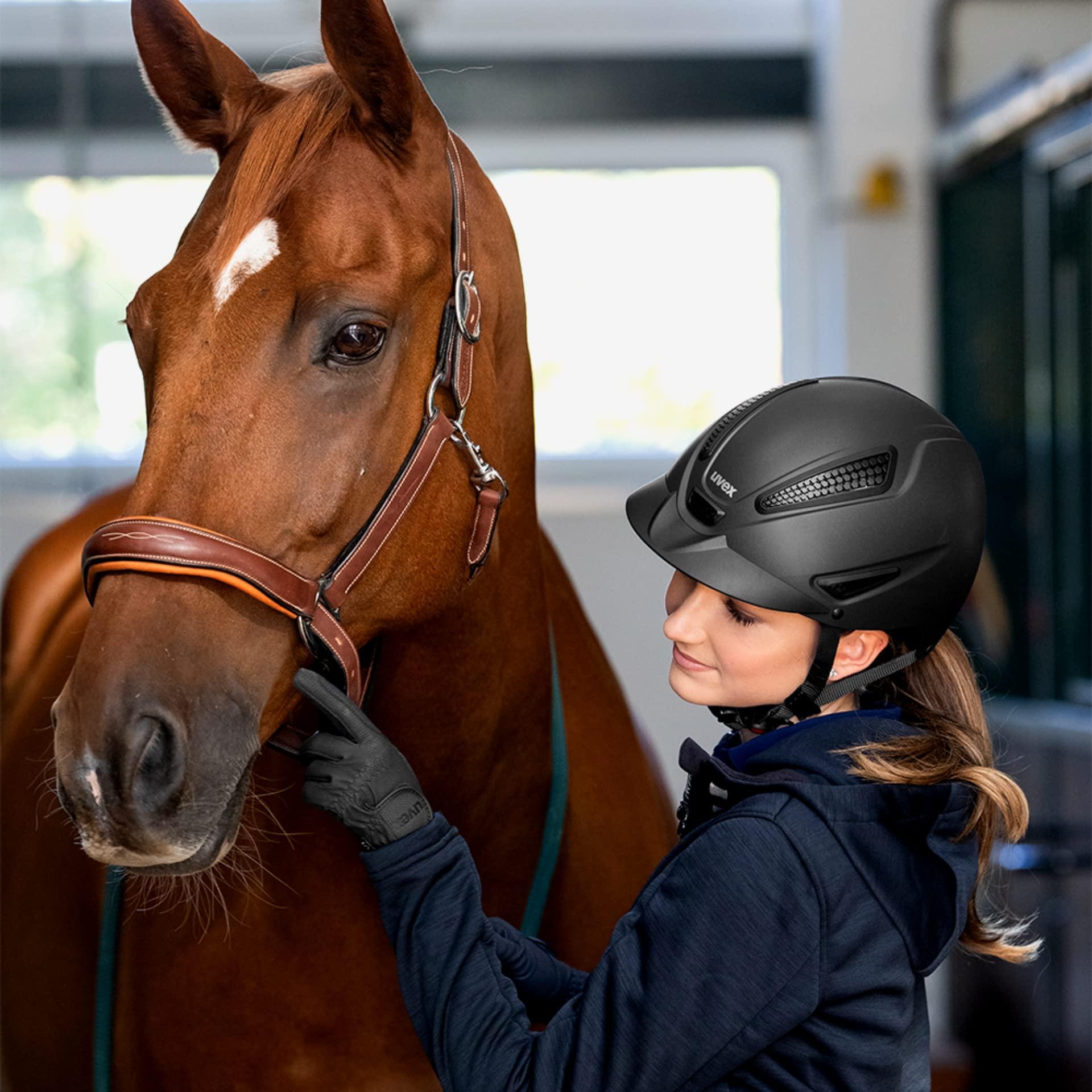 uvex sports uvex perfexxion II Horse Riding Helmet for Women & Men, Anthracite, S-M - Adjustable & Excellent Ventilated Helmet