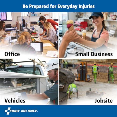 First Aid Only First Aid Only 6060 All-Purpose 10-Person Emergency First Aid Kit for Business, Worksite, Home, and Car, 57 Pieces