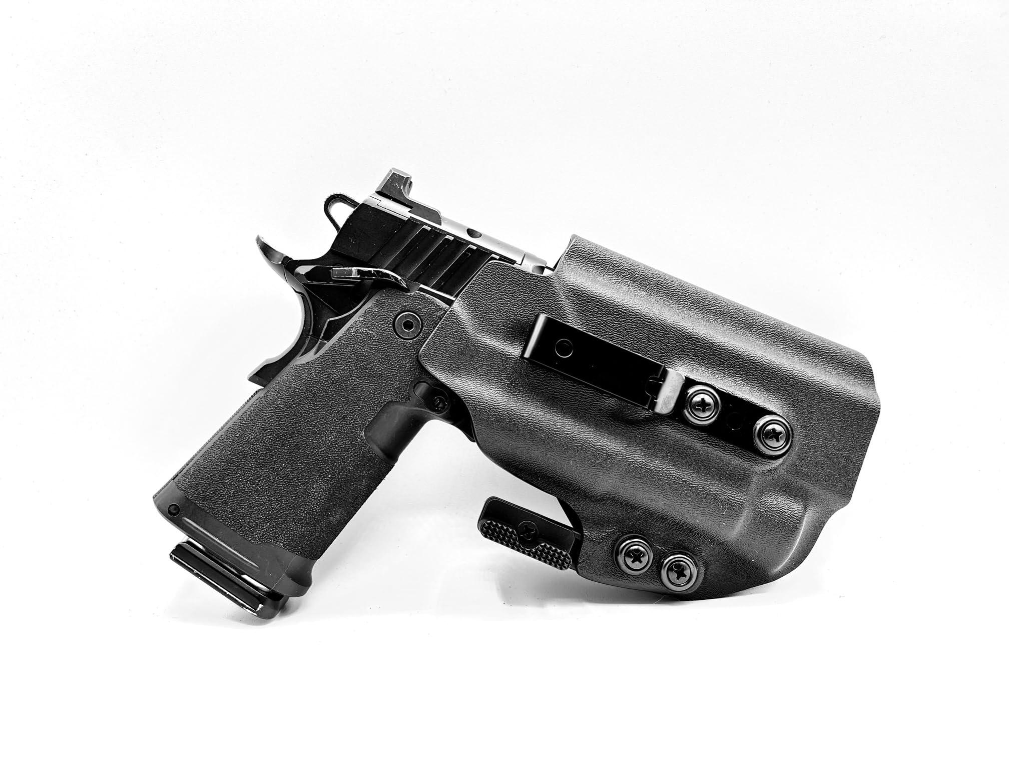Generic Model 1 - Springfield Prodigy 5in - TLR1 / TLR1HL Holster IWB, AIWB, Light Bearing Right & Left Hand (Left- OD Green)