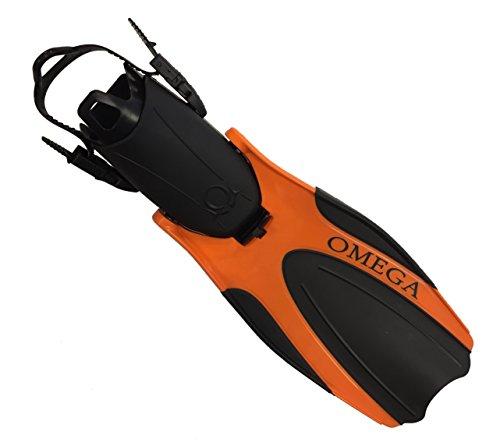 Omega Flip Fin Flip Fin Amphibian Scuba Diving Fin, Orange, Large