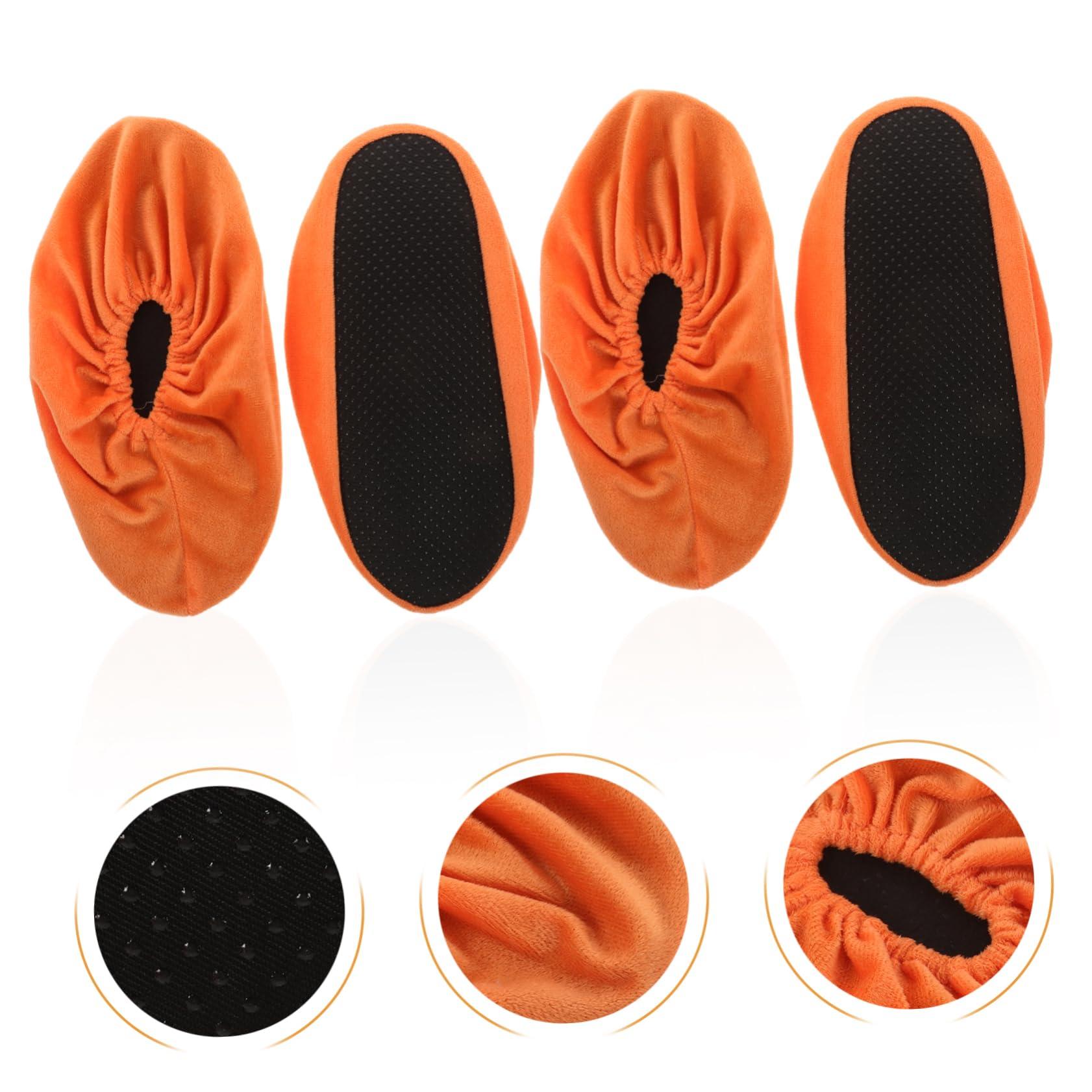 HONMEET HONMEET 2 Pairs Bowling Shoe Covers Sliders Bowling Machine Bowling Shoe Booties Sports Shoe Covers Bowling Pad Bowling Shoes Men Bowling Ball Shoe Covers Bowling Equipment Flannel Golden