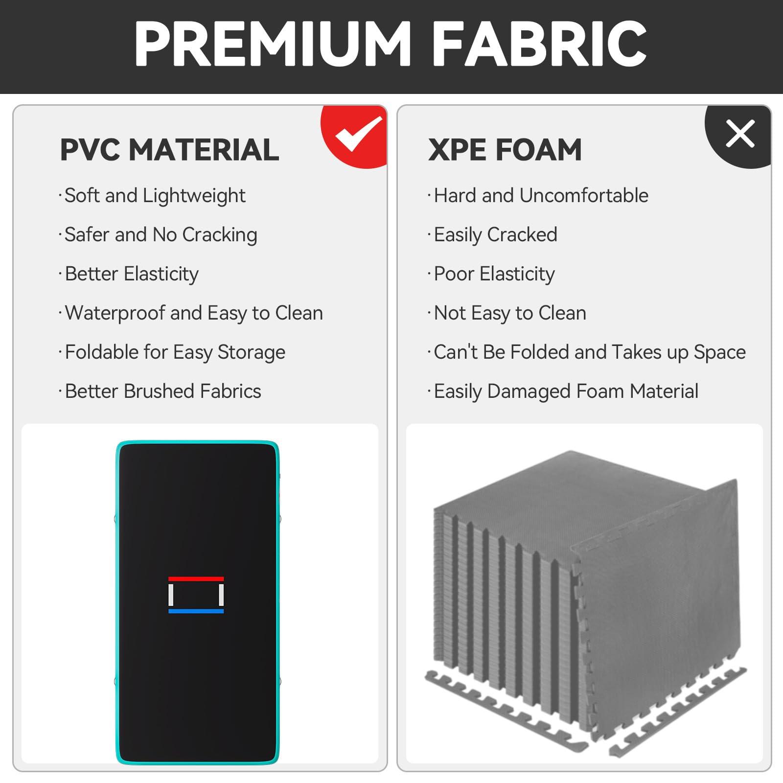 FBSPORT FBSPORT Inflatable Wrestling Mat, Outdoor and Indoor PVC Jiu Jitsu Mats, 10'x5' Gymnastics Training Mat Foldable Home Mat for BJJ, MMA, Martial Art, Boxing, Grappling and Judo