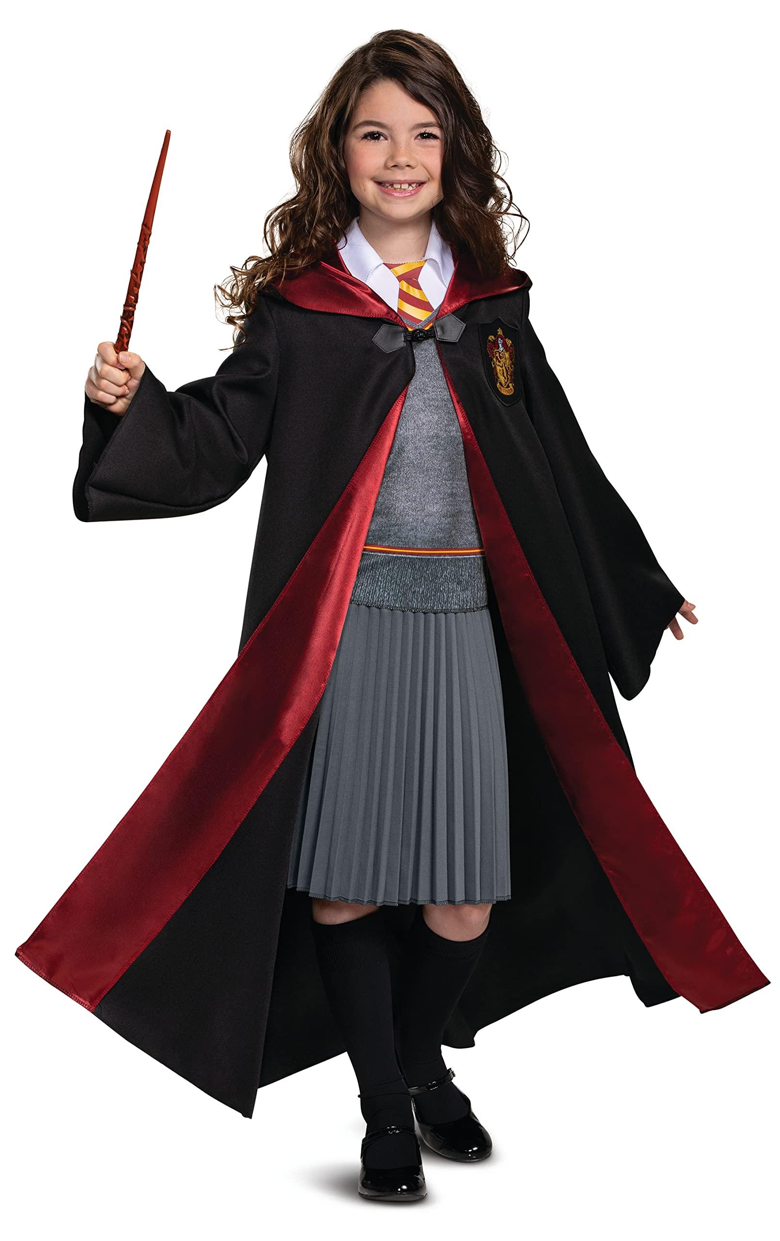 Disguise Harry Potter Hermione Granger Deluxe Girls Costume, Black & Red, Kids Size Large (10-12)