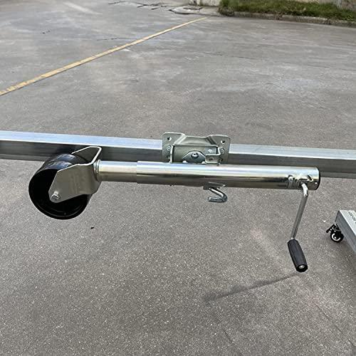 OUSIKA OUSIKA, Heavy Duty Folding 6 Inch Double Wheel,1500lbs Swivel Heavy-Duty Boat,12 Inch Lift Trailer Accessories Guide Wheel,for RV Parking Support