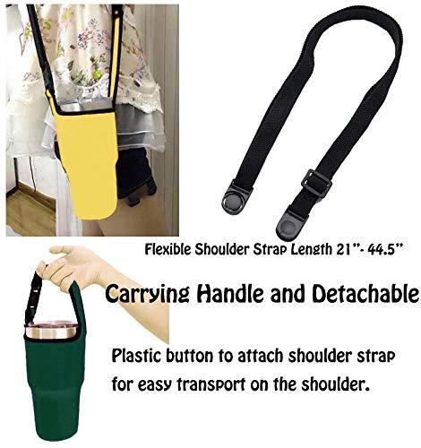 TuNan TuNan 3PCS Tumbler 30oz Carrier Holder Pouch with Shoulder Strap, Fit for YETI, Rtic, Atlin, Ozark Trail, Rambler, Neoprene Sleeve with Carrying Handle- 3 Colors