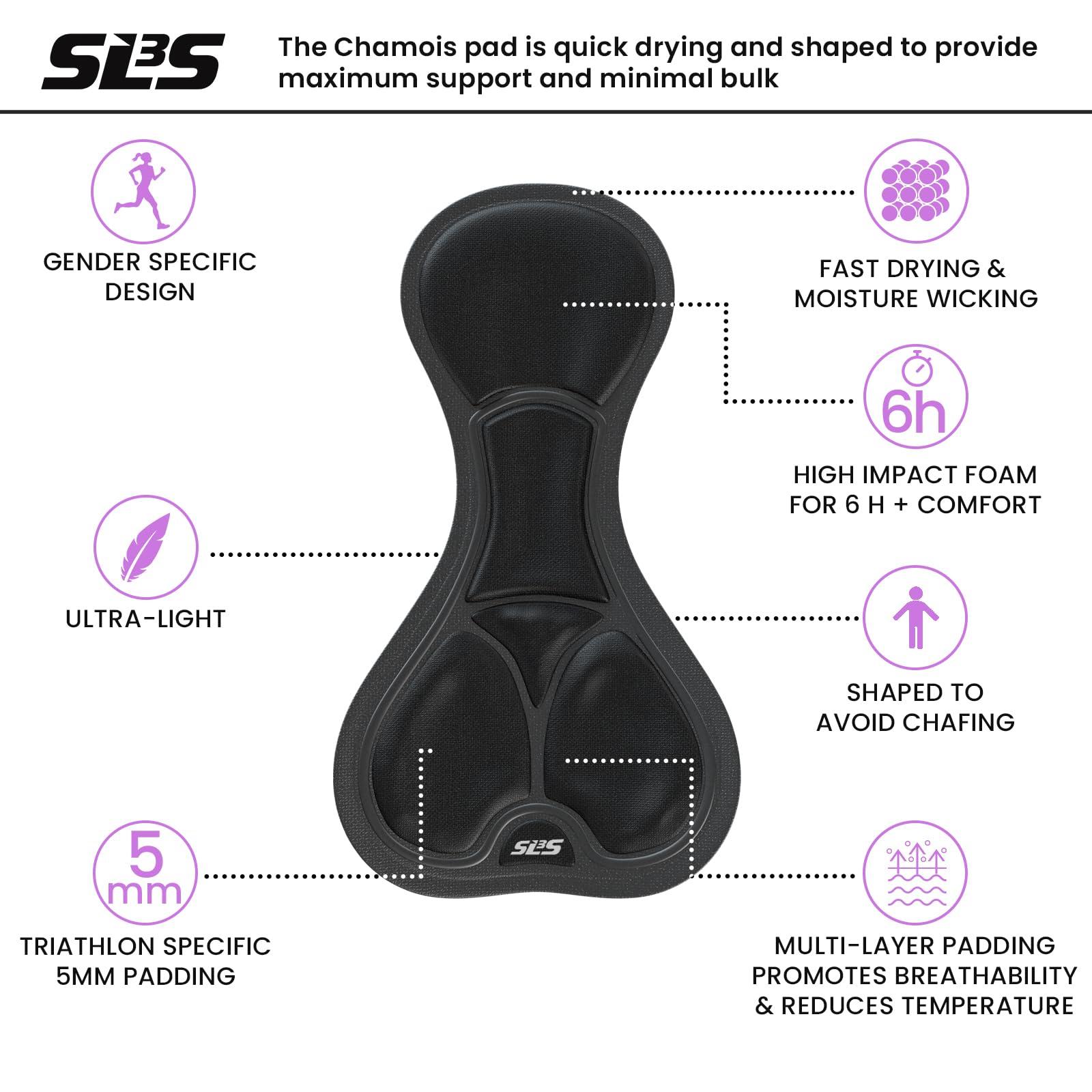 SLS3 SLS3 Triathlon Suits Women - One Piece Tri Suit Women with Comfortable and Durable FRT Fabric - No Shelf Bra (Black/Sangria Camo, X-Large)