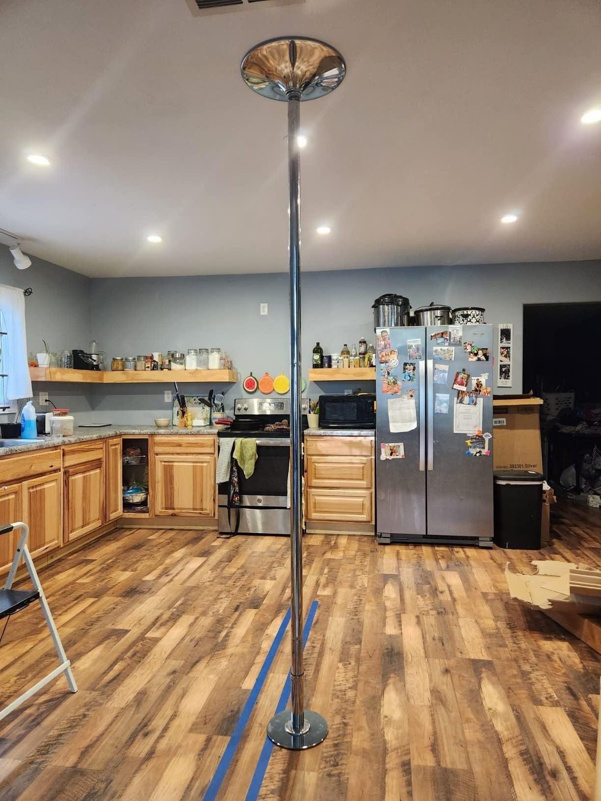 WAHHWF Stripper Poles for Home Heavy Duty, 7 8 9 9.5 10 10.5 11 12 12.5 feet Tall Dancing Pole Portable Removable Adjustable 45mm, Spinning Static Dance Pole with Extension Accessories Kit(10ft-10.6ft/311CM-