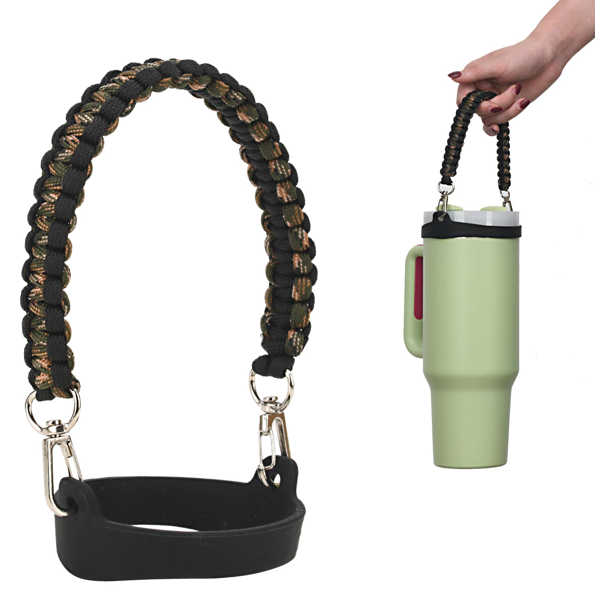 Wongeto Wongeto Water Bottle Handle Strap - Compatible with Stanley Water Bottle - Paracord Handle for Stanley Cup Accessories(Camo)