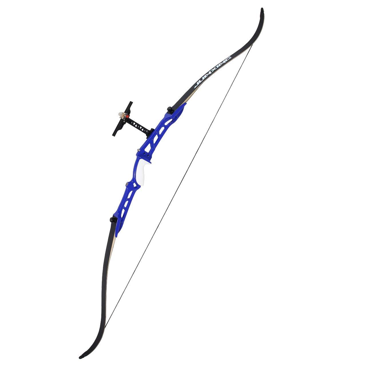 SinoArt SinoArt 68\" Metal Riser Takedown Recurve Bow Adult Archery Competition Athletic Bow Weights 20-36Lbs Right Handed Archery Kit (20Lbs, Blue)