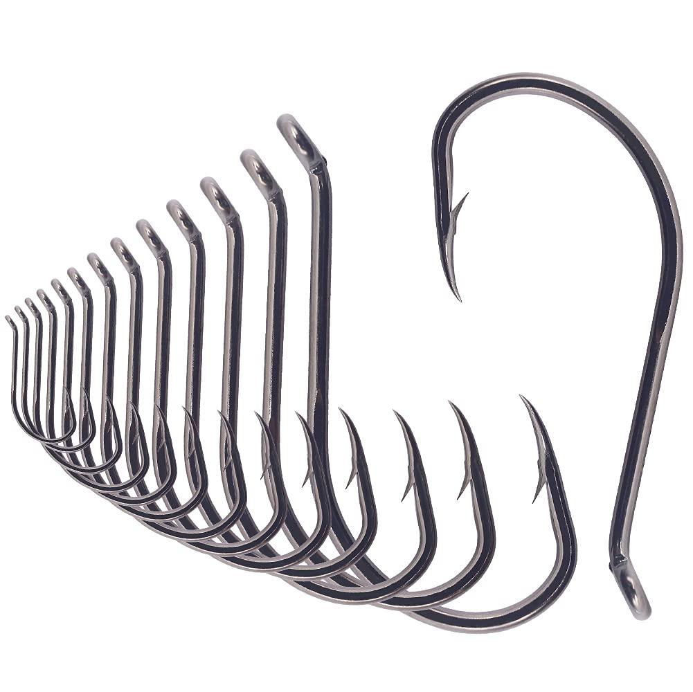 XFISHMAN XFISHMAN Octopus Hook - Circle Hooks - Freshwater & Saltwater - 6/0 Size - 50 Pack - Black