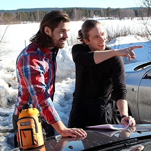 Wild Wolf Outfitters Wild Wolf Outfitters Water Bottle Holder for 64oz Bottles Orange - Carry, Protect and Insulate Your Best Flask with This Carrier w/ 2 Pockets & an Adjustable Padded Shoulder Strap