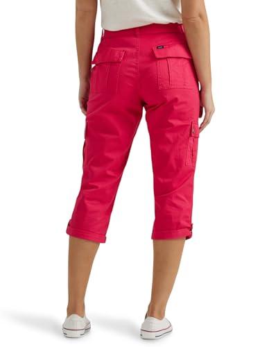 Lee Lee Women's Ultra Lux Comfort with Flex-to-Go Cargo Capri Pant, Hot Magenta