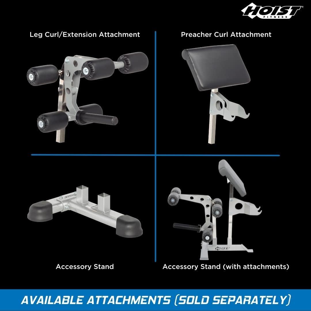 HOIST FITNESS HOIST Fitness Olympic Weight Bench 7-Position Adjustable Foldable Strength Training Bench for Flat, Incline & Decline Workouts | Compact Home Gym Bench (Accessories Not Included)
