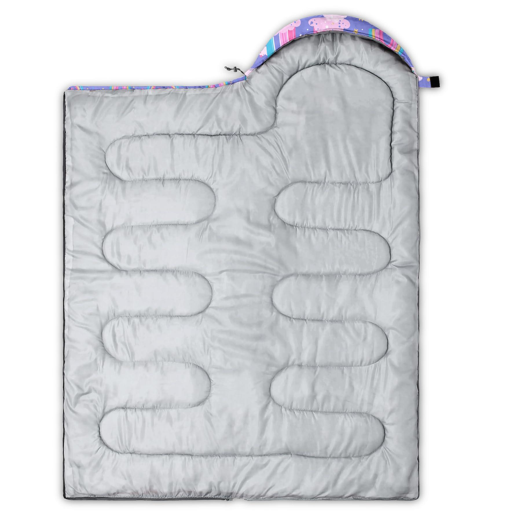 AILONEN AILONEN Rainbow Sleeping Bag for Girls Women, 3 Seasons Adult Teens Travel Camping Hiking Outdoor Waterproof & Lightweight Sleeping Bag,with Compact Carrying Bag