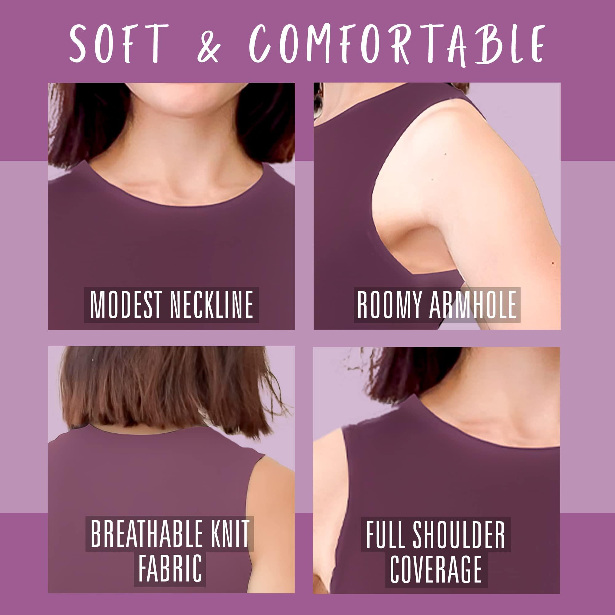 Kosher Casual Kosher Casual Modest High Neck Tank Top Full-Shoulder Sleeveless Tank Tops for Women's Comfort High Neck Top for Layering or Wearing Solo Sleeveless Tops for Women (Small, Beige)