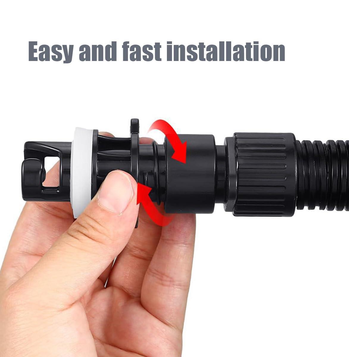 HAINEAO HAINEAO SUP Inflator Pump Hose Adapter for Paddleboard Inflatable Boat Tent Two Different Sizes of Gaskets Suitable for Different Scenarios (1)