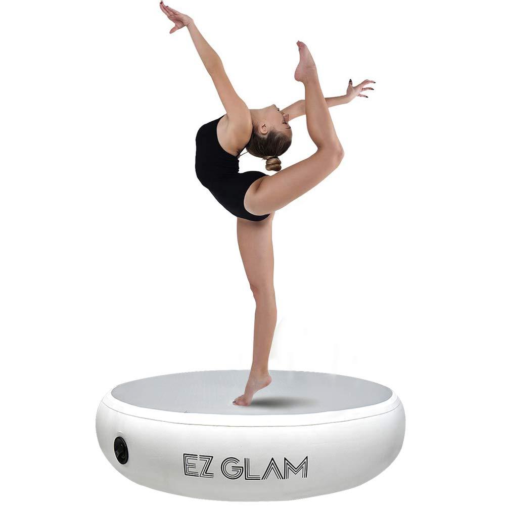 GLANT GLANT Air Mat Tumble Track AirSpot - Gymnastics Training Springboard - Round Inflatable Springboard (White, 27.6in*27.6in*3.94in)