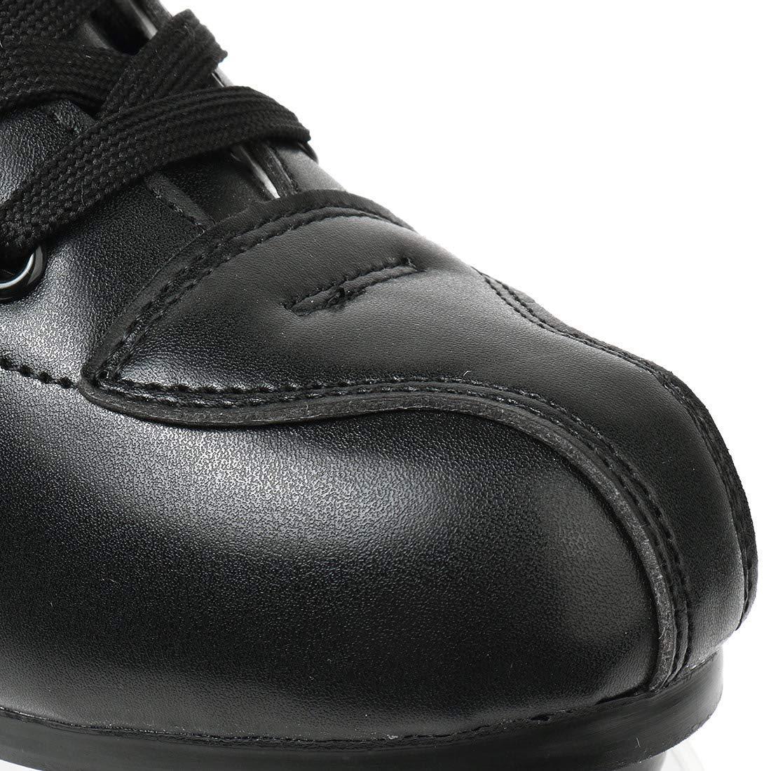 XUDREZ XUDREZ Classic Roller Skates High-Top Double-Row Leather Roller Skates for Women and Men (Black Flash Wheel,8.5)