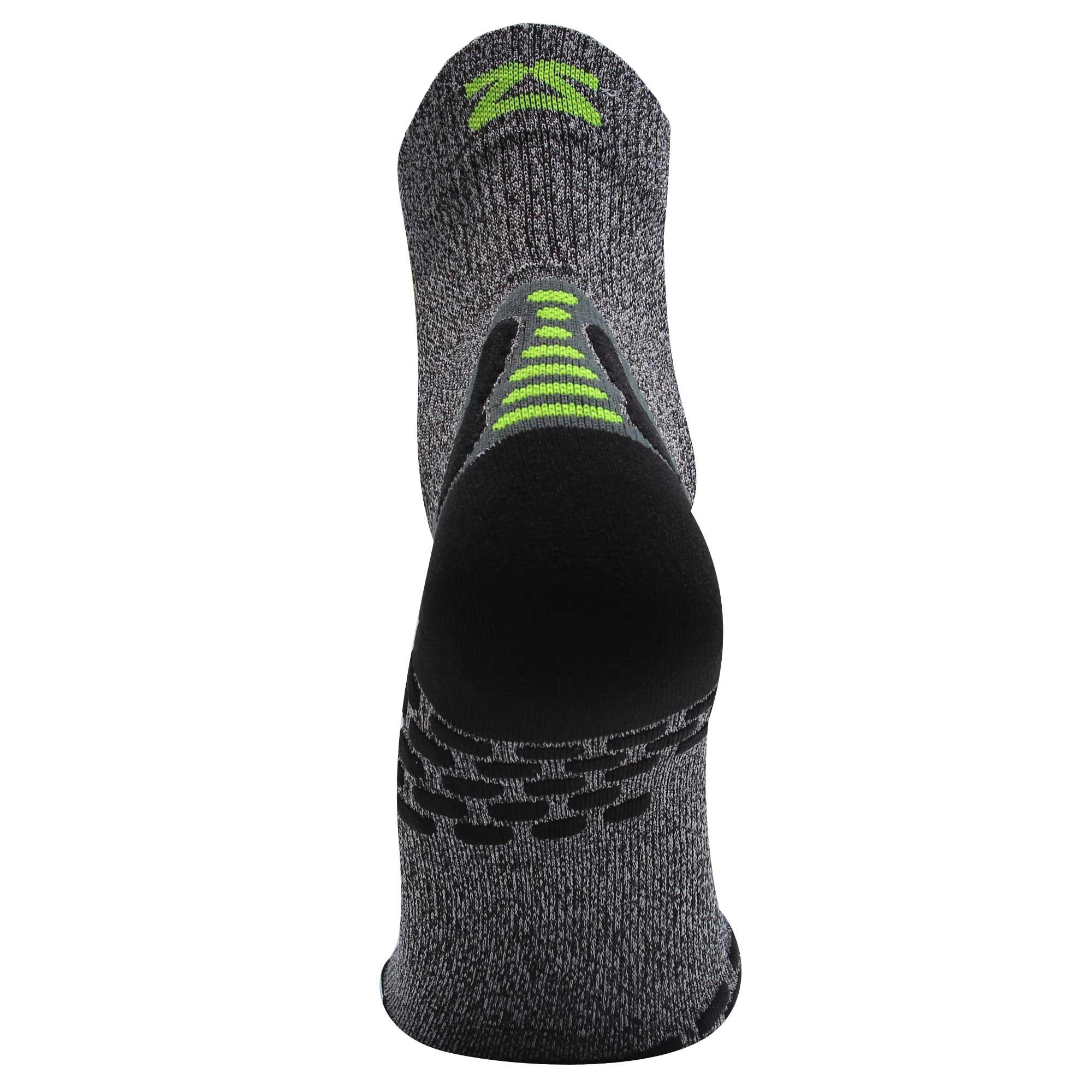 Zensah Zensah 3D Dotted Running Socks - Moisture Wicking, Padded, Anti-Blister, Ankle Athletic Sock for Men and Women (M, Heather Grey)