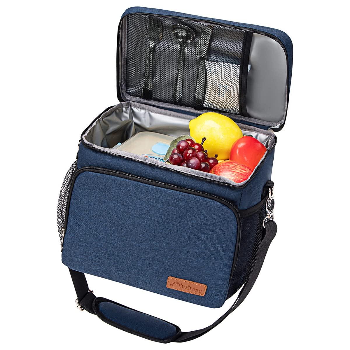 TuErCao TuErcao Cooler Bag - Leak Proof Portable Collapsible Soft Cooler Ice Chest for Beach Hiking Picnic Camping Travel Cooler for Car Road Trips, Lunch Box Cooler for Men Work Hieleras para Trabajo, Blue