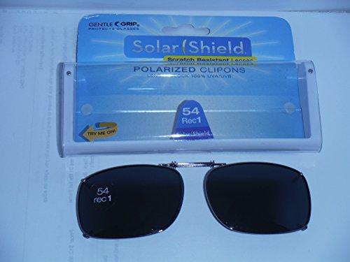Solar Shield Solar Shield 54 Rec 1 Full Frame Gray Polarized Clip on Sunglasses