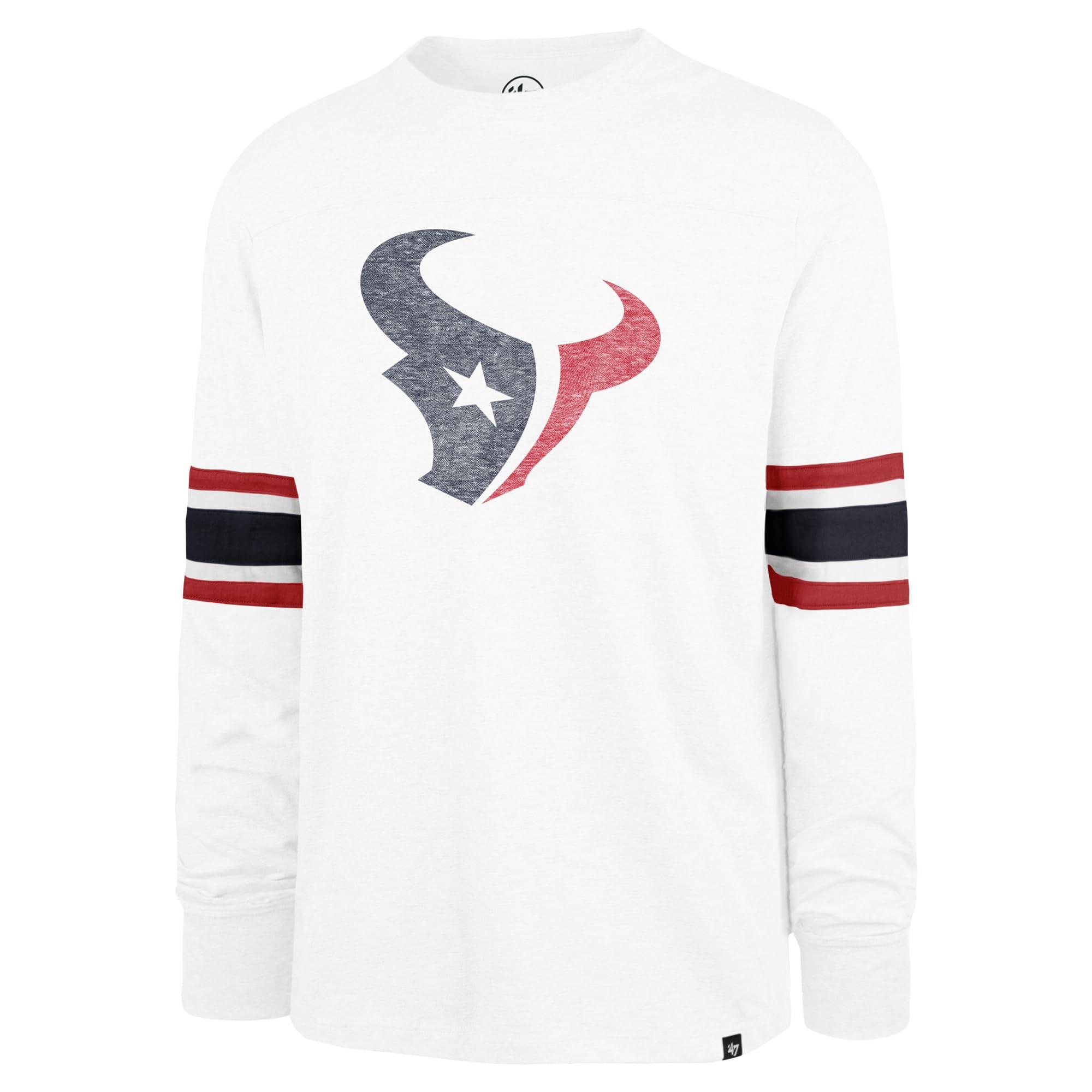 47 47 Men's White Houston Texans Gridiron Premier Brex Long Sleeve T-Shirt