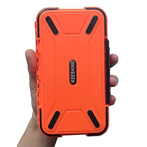KEESHINE KEESHINE SMALL Fishing Tackle Box, Floating Storage Box, Double-Sided Fishing Lure Box with Adjustable Dividers Storage Jewelry Organizer Making Kit Container for Lure Hook Beads Earring Tool(Orange)