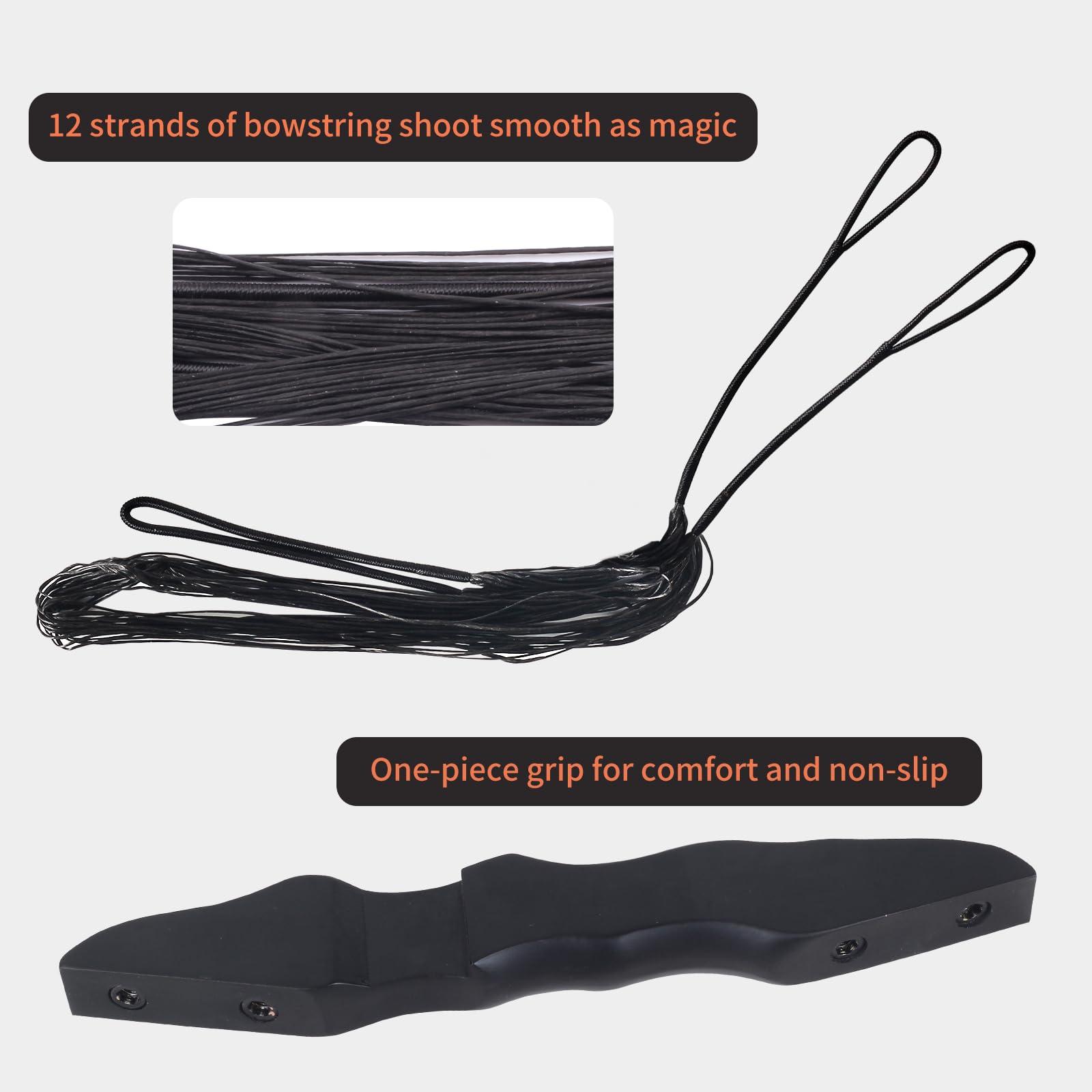 SOPOGER SOPOGER Recurve Bow and Arrow Set - Archery Takedown Recurve Bow Set for Adult Beginners Target Practice 30lbs 40lbs Right Handed Longbow Outdoor Backyard Hunting Shooting Training Kit (30lbs)