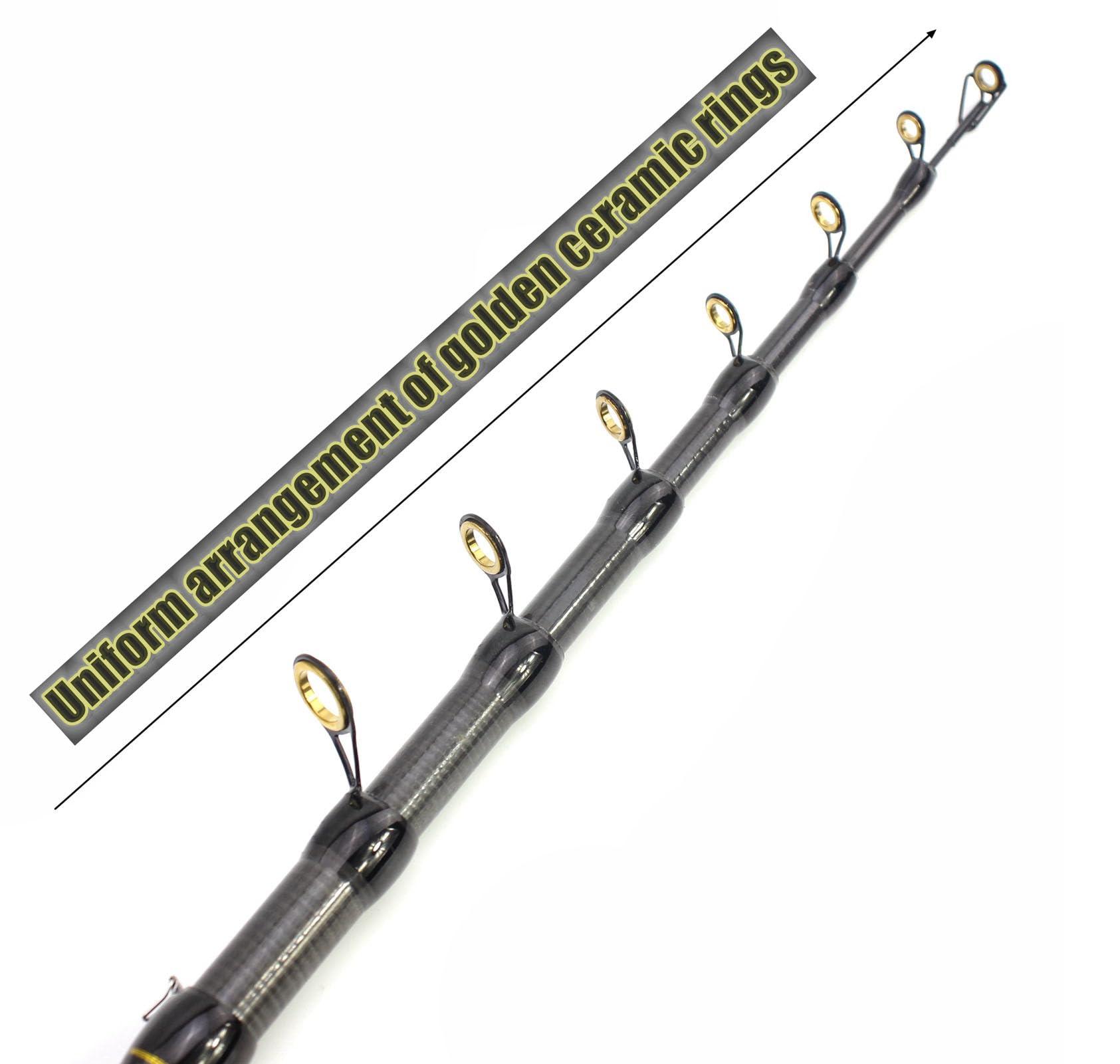 Cuoyuqie Cuoyuqie 1.8m-3.6m Carbon Telescopic Fishing Rod M Power Ultralight Travel Casting Rods (2.4m/7.8ft)
