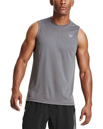 MISSION Mission Men's VaporActive Alpha Sleeveless T-Shirt, Iron Gate, Large