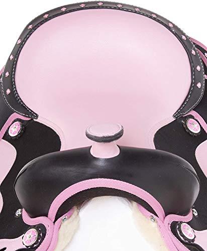 Deen, Enterprises Deen, Enterprises Youth Child Synthetic Western Pony Miniature Horse Saddle Tack Get Matching Headstall, Breast Collar & Saddle Pad Size 10\" to 12\" Inches Seat Available (11\" Inches seat)