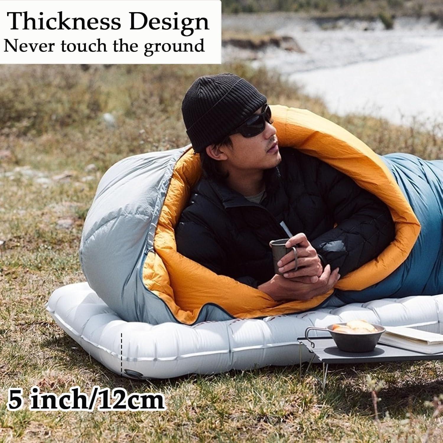 windhike windhike Naturehike 5.8/8.8 R-Value Camping Sleeping Pad,3.1"-4.7" Ultra-Thick,1-1.4LB Ultralight Camping Mat with Inflatable Bag,Backpacking Inflatable Foam Camping Mat for Car,Hiking