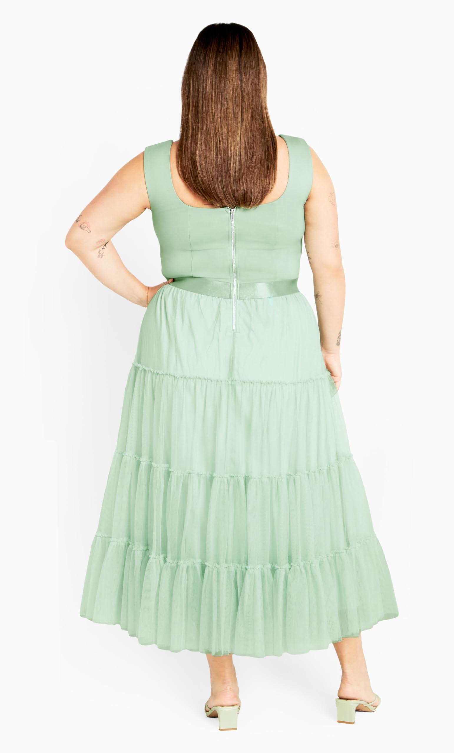 City Chic City Chic Women's Apparel Women's City Chic Plus Size Dress Sherie, Minty