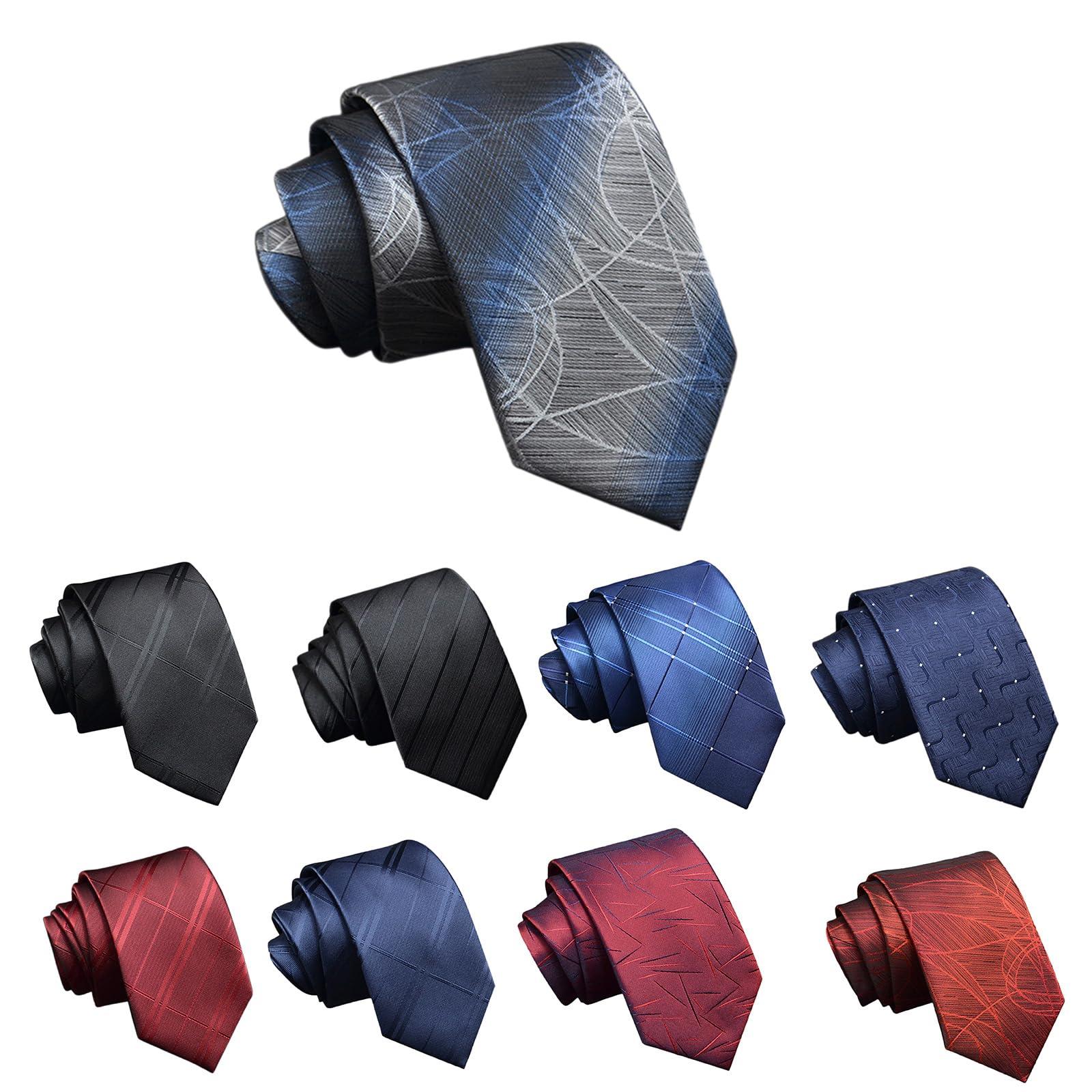 PASNMKvn PASNMKvn Men's Necktie, Uniform Ties, Pattern Striped for Men, Adjustable Neck Necktie, Closure Woven Neck, Wedding Accessory