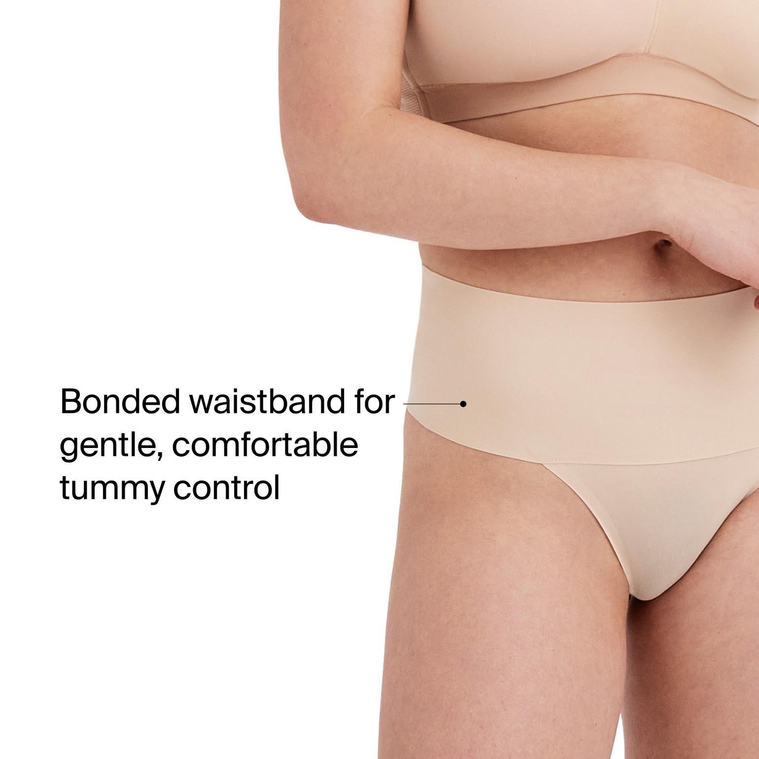 SPANX SPANXsmooth Undie-tectable Thong - Comfortable Core Control - Invisible Shapewear Thong - Women's No Show Thong Underwear - Soft Nude - X-Large